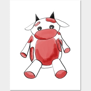 Strawberry Cutie Cow Posters and Art